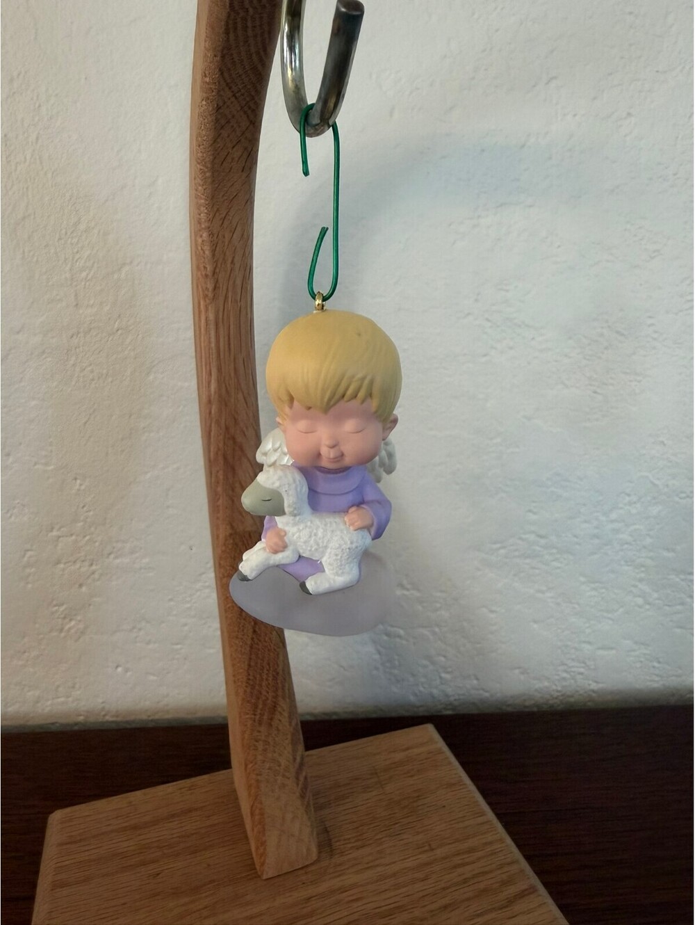 Vintage 1996 Hallmark Mary’s Angels Violet #9 Angel Lamb Christmas Ornament